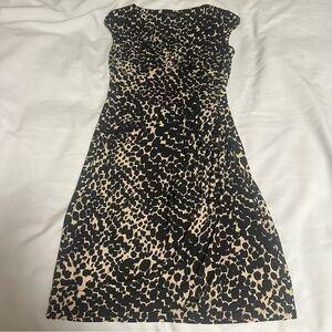 Ralph Lauren Black and Tan Mini Dress size 6 sleeveless v neck